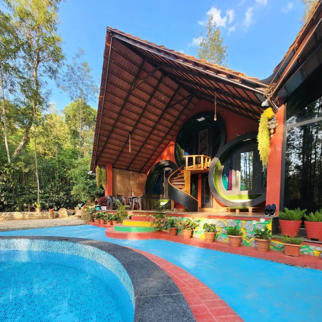 Trip Chikmagalur resort with swimming pool and terracotta villa in the Western Ghats